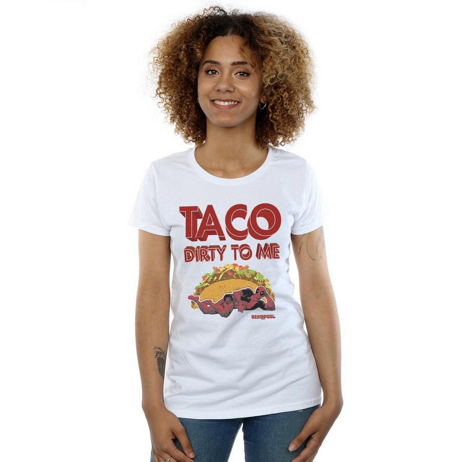 MARVEL Taco Dirty To Me T-Shirt Stampa Grafica  