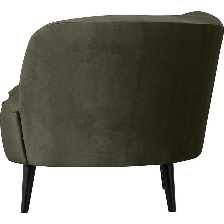 mutoni Fauteuil lounge Sara droit Velvet vert chaud  
