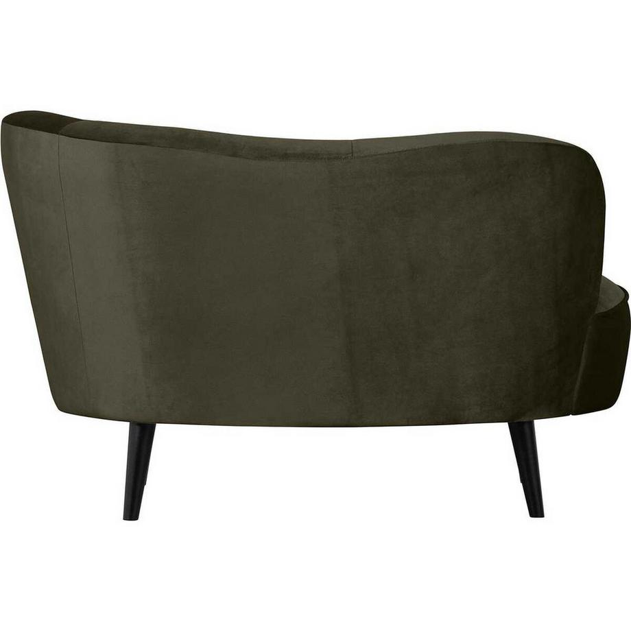 mutoni Fauteuil lounge Sara droit Velvet vert chaud  