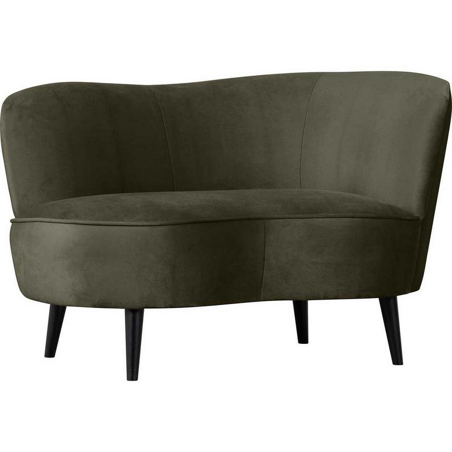 mutoni Fauteuil lounge Sara droit Velvet vert chaud  