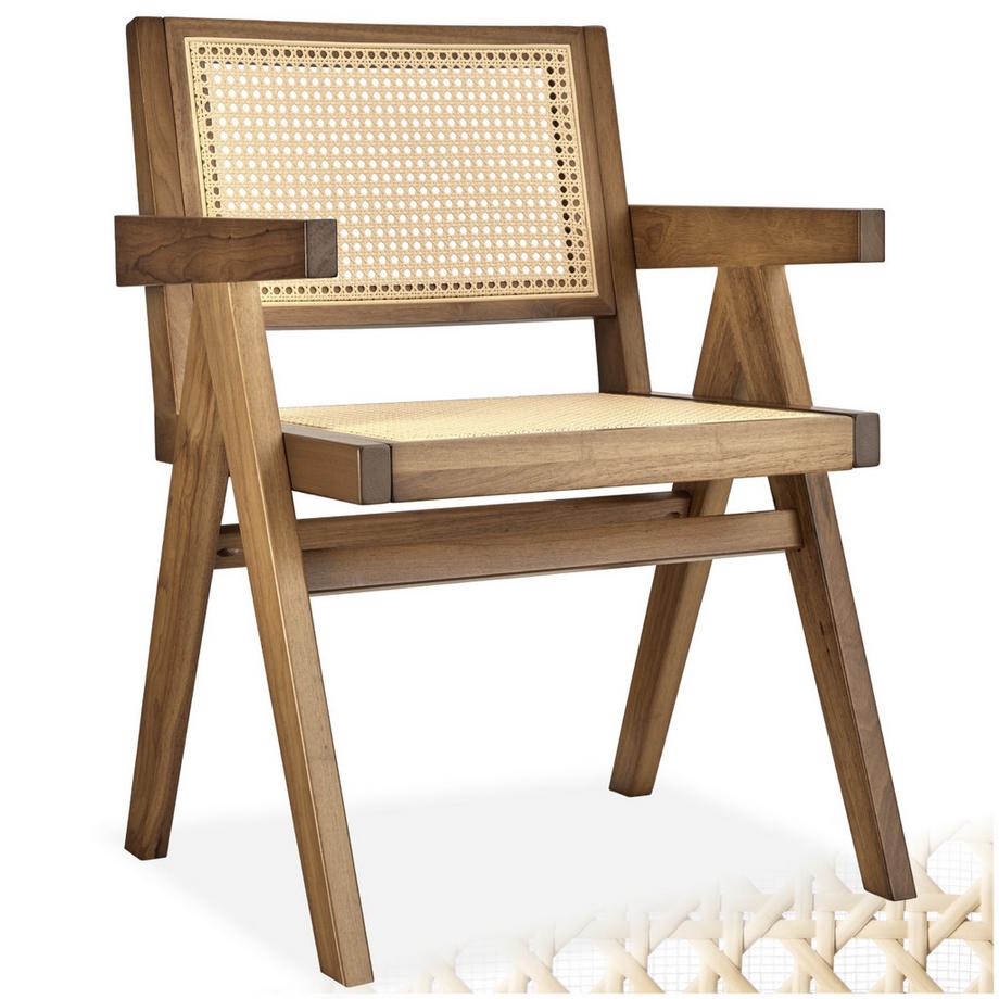 Fauteuil avec accoudoirs LISSY Style bohème une pièce