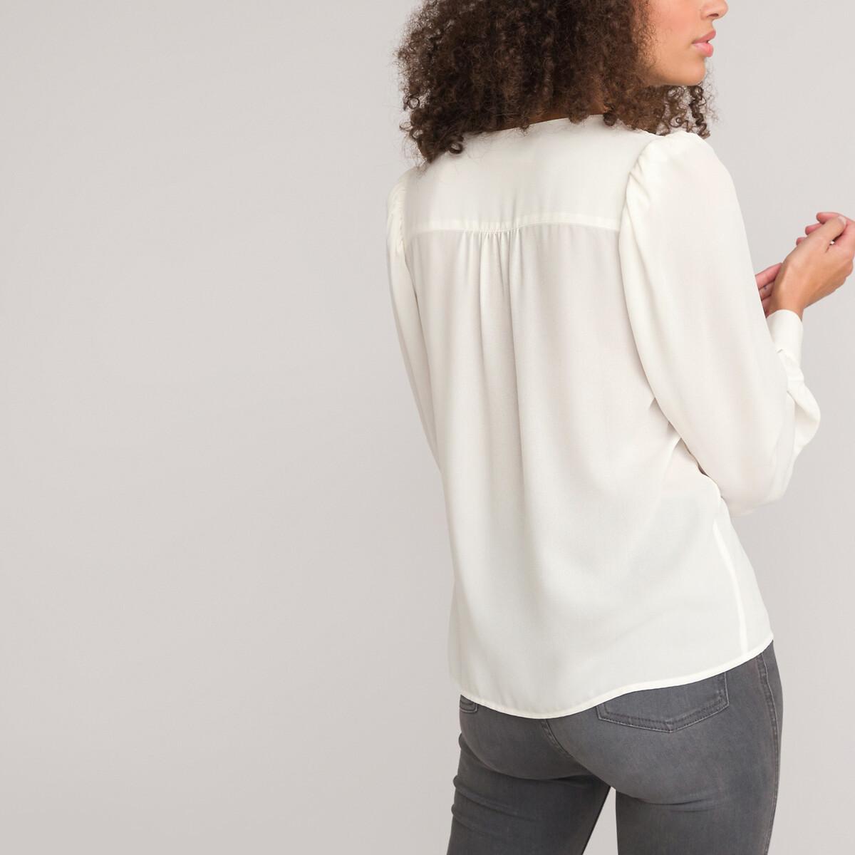 La Redoute Collections  Langärmelige Bluse mit V-Ausschnitt 