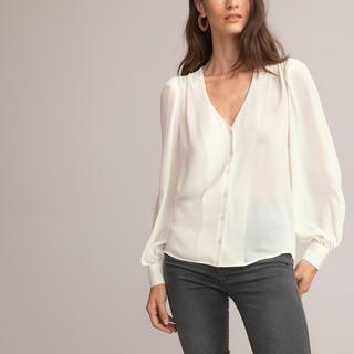 La Redoute Collections  Langärmelige Bluse mit V-Ausschnitt 