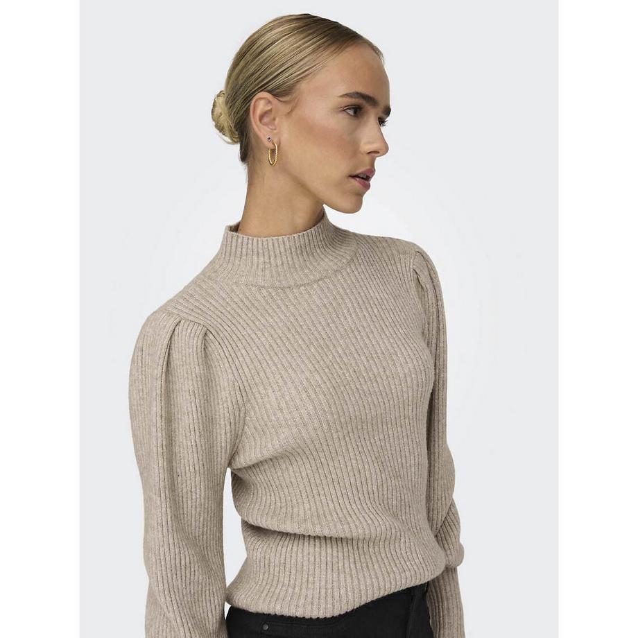 ONLY Pullover mit gebauschten Ärmeln und Rundhalsausschnitt  