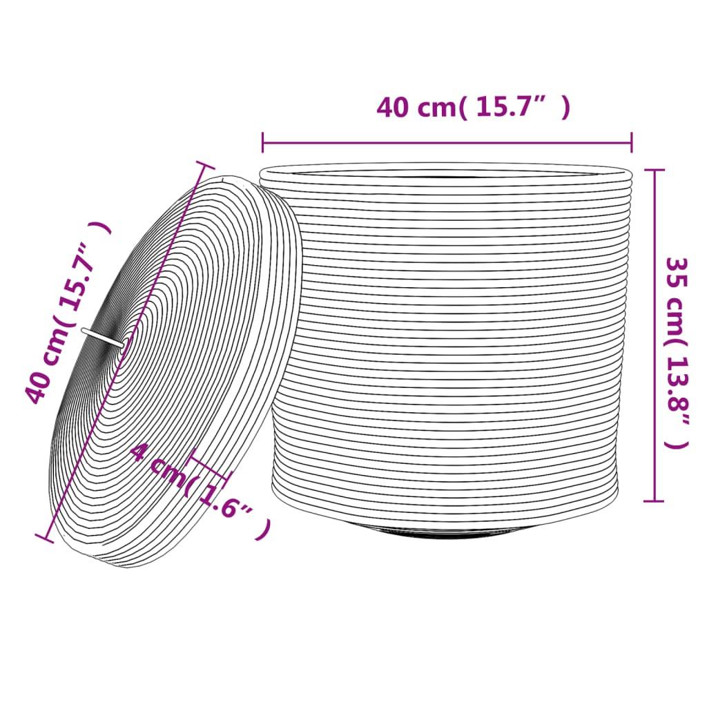 VidaXL Aufbewahrungskorb baumwolle  