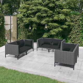 VidaXL set divani da giardino Polirattan  