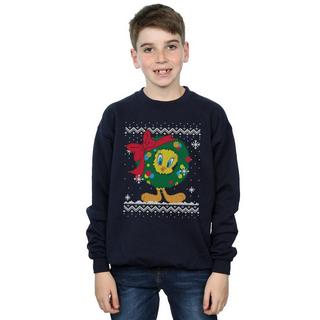 LOONEY TUNES  Tweety Pie Christmas Fair Isle Sweatshirt 