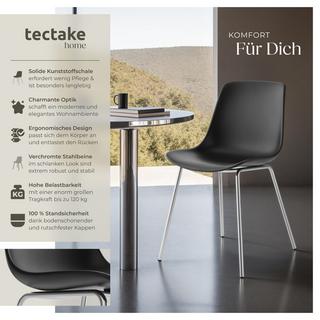 Tectake Kunststoffstühle Mave, ergonomisch, 120 kg  