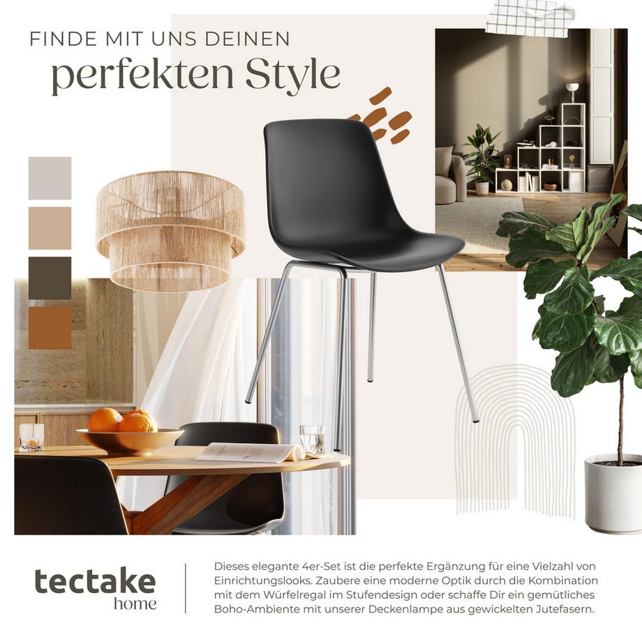 Tectake Sedia in plastica Mave Grande seduta in plastica  