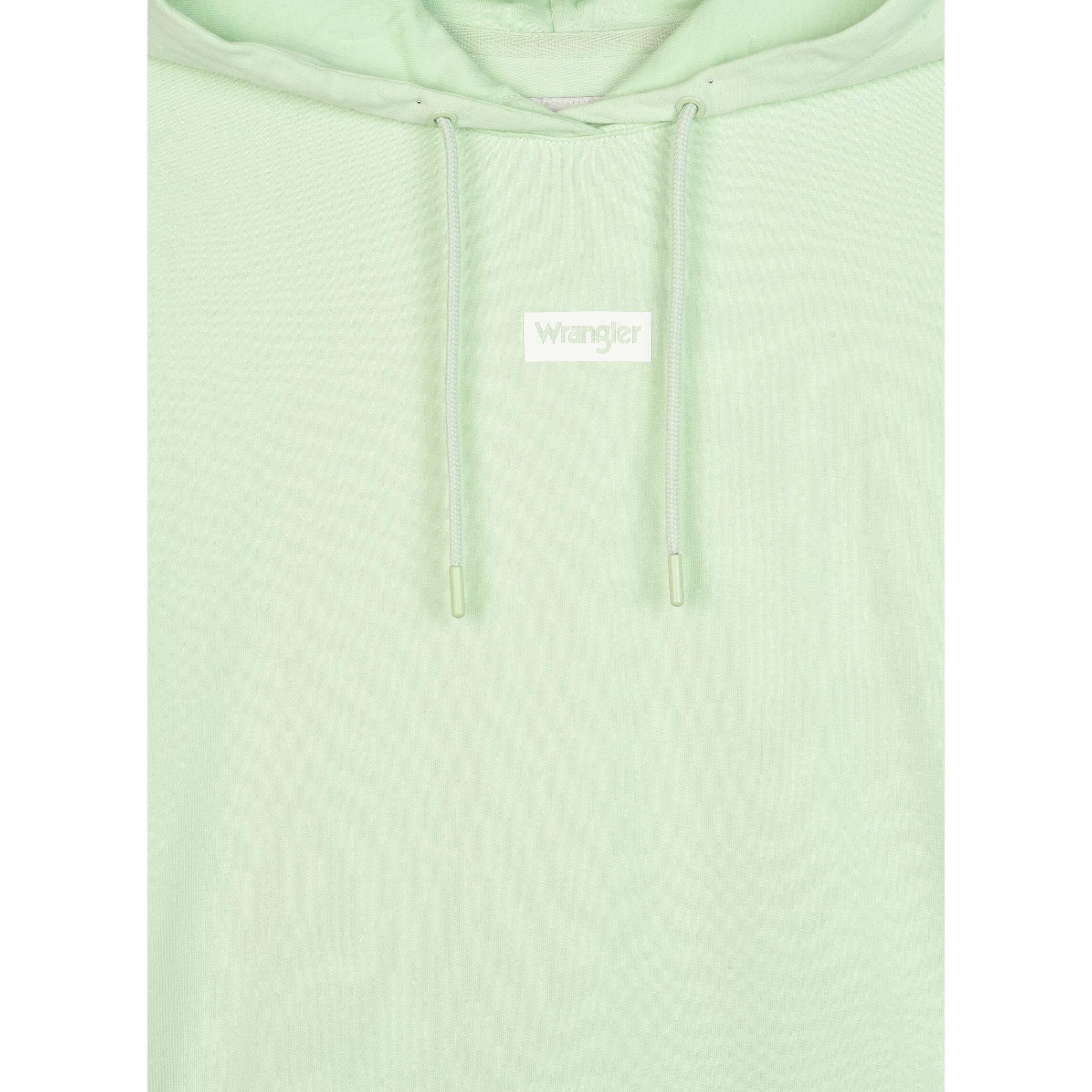 Wrangler Logo Hoodie Green Spray  
