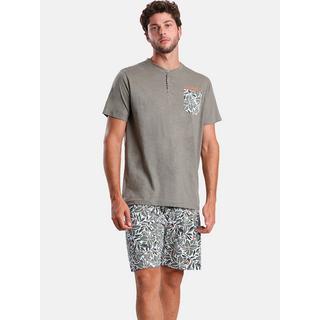 Admas  Pyjama Shorts T-Shirt Plants Lois 