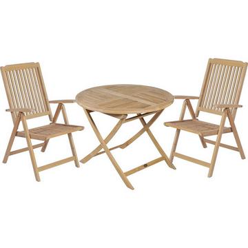 Garten Essgruppe Solo Teak natur (3-tlg)