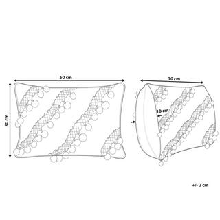 Beliani Dekokissen aus Viskose Boho AYROOR  
