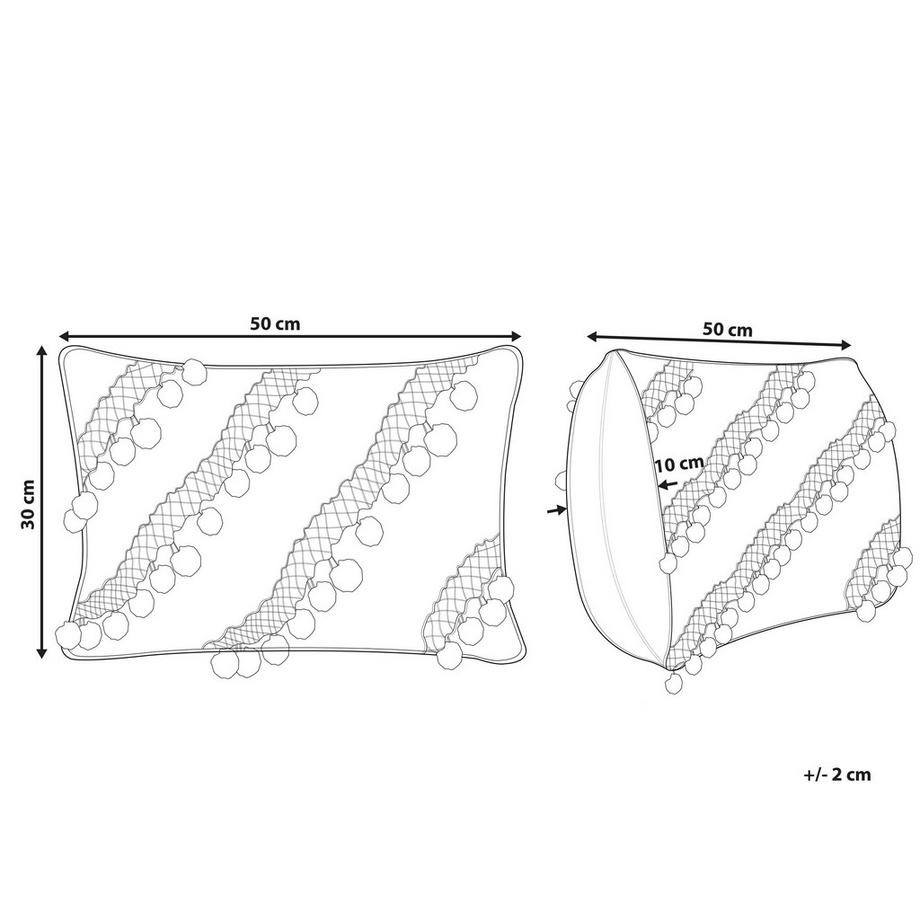 Beliani Coussin en Soie artificielle Boho AYROOR  