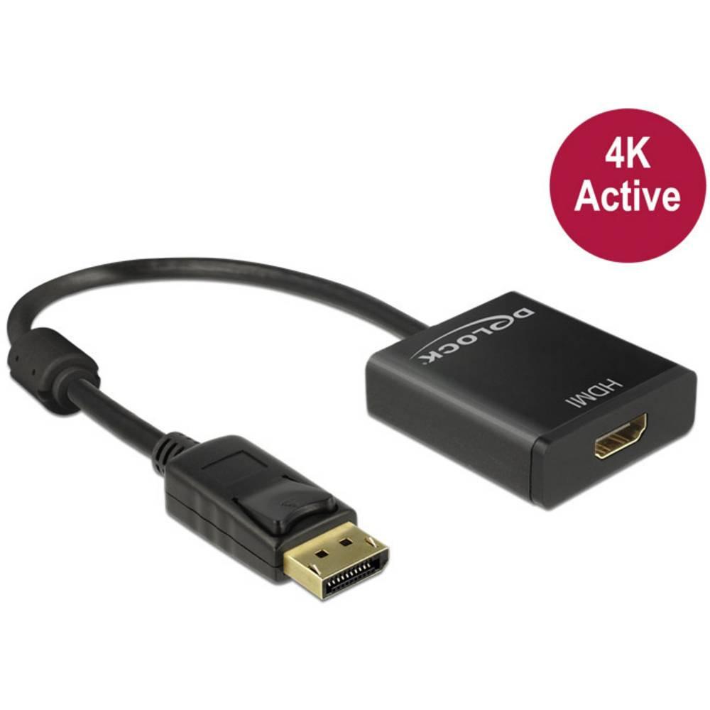 DeLock  Adapter DisplayPort 1.2 Stecker - HDMI Buchse 4K Aktiv 