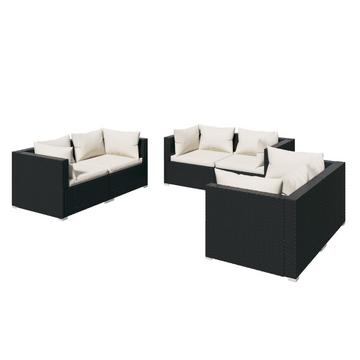 Garten-lounge-set poly-rattan