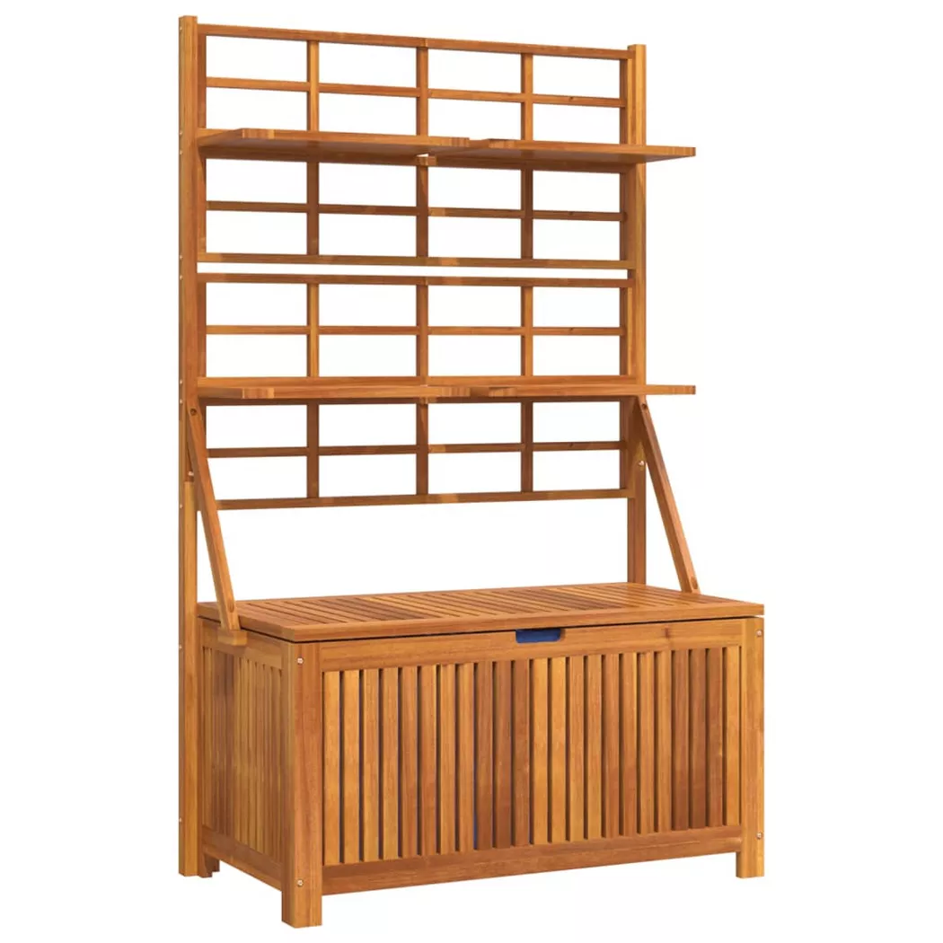 vidaXL Boîte de rangement avec treillis 99x50x160 cm Acacia massif