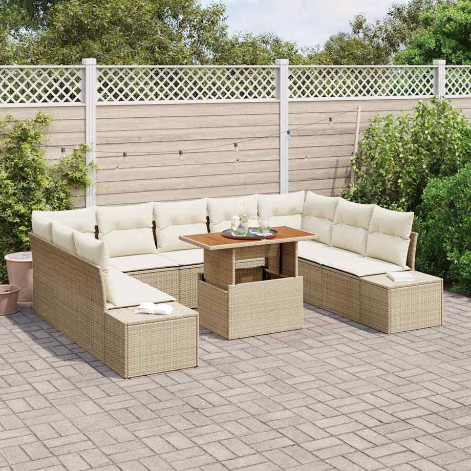 VidaXL Ensemble de jardin poly rattan  