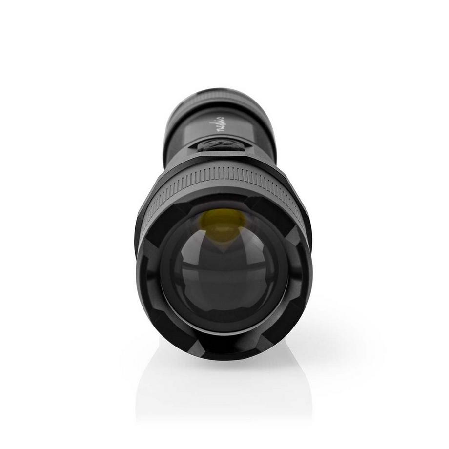 Nedis  LED Taschenlampe | Batterie betrieben | 3,7 V DC | 10 W | Gebaut -in lithium ion | Batterien enthalten | Wiederaufladbar | Angegebener leuchtender Fluss: 1000 LM | Beleuchtungsbereich: 110 m | Strahlungswinkel: 9,5 ° 