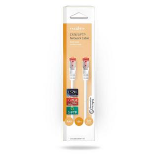 Nedis  Câble réseau CAT6a | S/FTP | RJ45 mâle | RJ45 mâle | 1,00 m | Rond | LSZH | Blanc | Emballé 