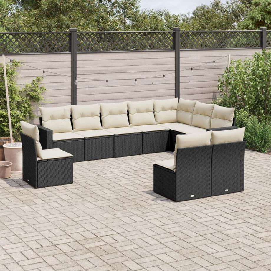 VidaXL Ensemble de canapés de jardin rotin synthétique  