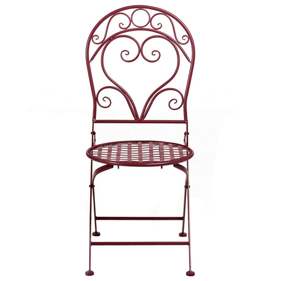 Beliani Lot de 2 chaises de jardin en Métal  ALBINIA  