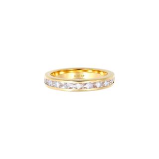 Elli  Bague Baguette Coupée Élégante Avec Cristaux De Zircone Bague Femme 