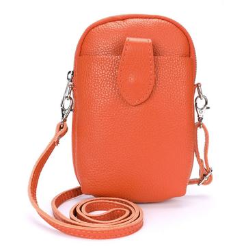 Kleine Leder-Umhängetasche, Handtasche Handy echtes Leder, Crossbody-Umhängetasche