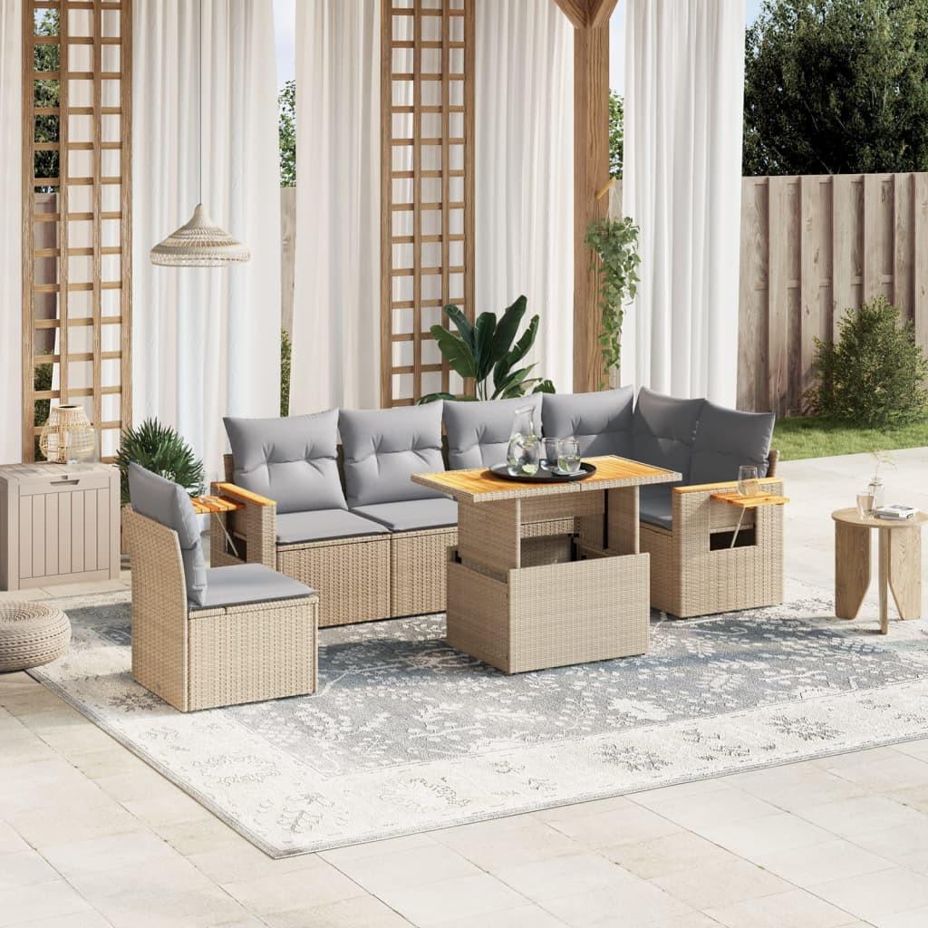 VidaXL Ensemble de canapés de jardin rotin synthétique  