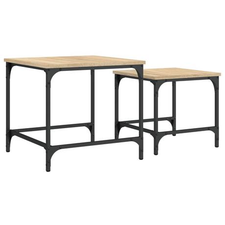 VidaXL Table basse gigogne bois d'ingénierie  