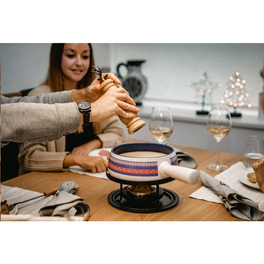 Kadastar Hirsch Wollband M22 Käsefondue Set 9 teilig  