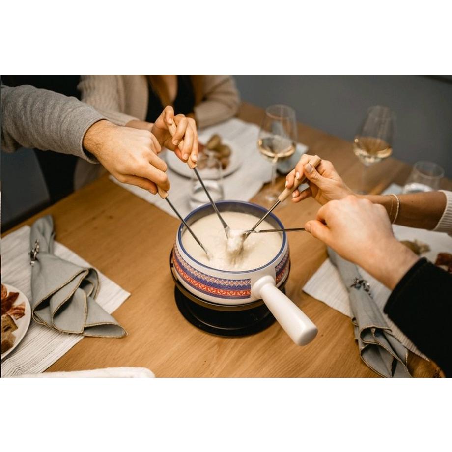 Kadastar Hirsch Wollband M22 Käsefondue Set 9 teilig  