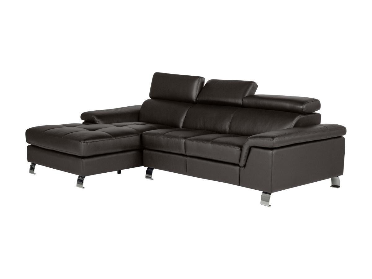 Vente-unique Ecksofa Leder MISHIMA Ecke Links  