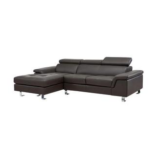 Vente-unique Ecksofa Leder MISHIMA Ecke Links  