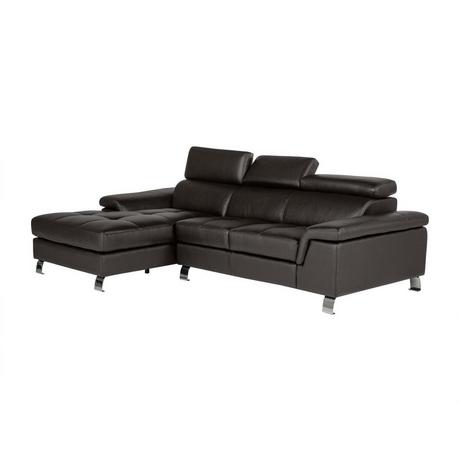 Vente-unique Ecksofa Leder MISHIMA Ecke Links  