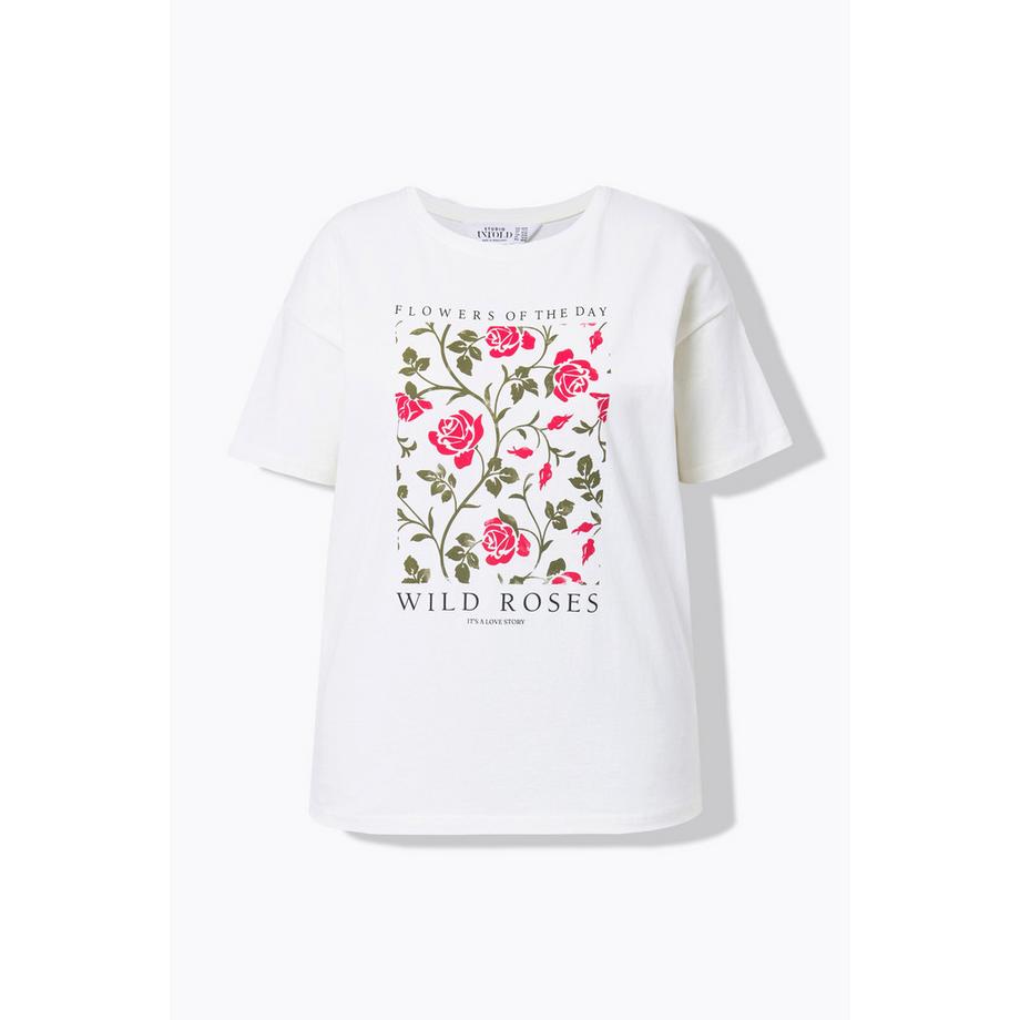 Studio Untold T-shirt oversize mezze maniche stampa floreale  