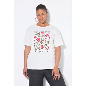 T-shirt oversize. Manches courtes. Imprimé floral