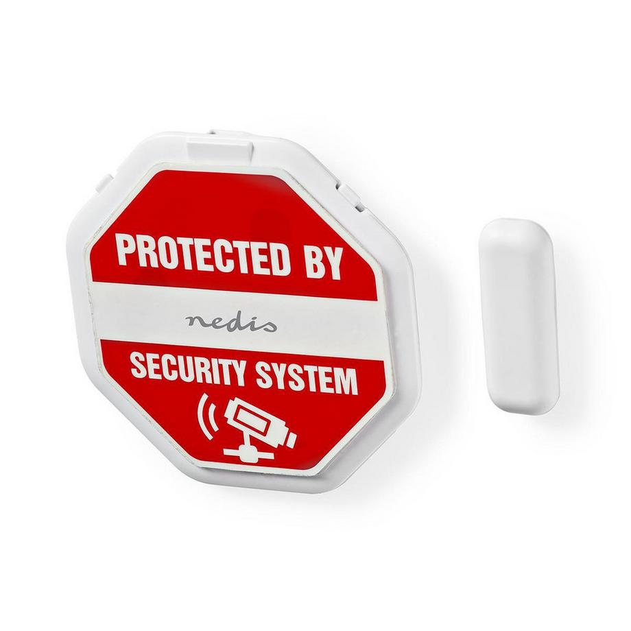 Nedis  Tür-/Fensteralarm | Magnetischer Sensor | Batteriebetrieben | 2x CR2032 | 85 dB | Weiß 