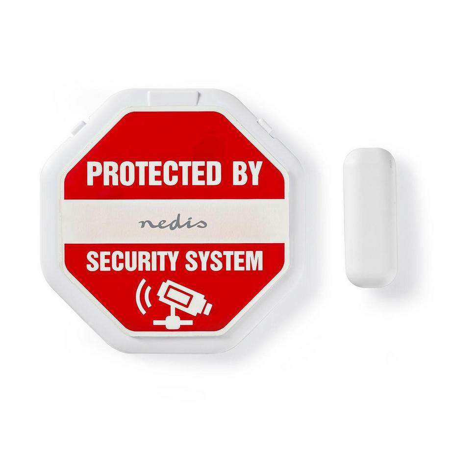Nedis  Tür-/Fensteralarm | Magnetischer Sensor | Batteriebetrieben | 2x CR2032 | 85 dB | Weiß 