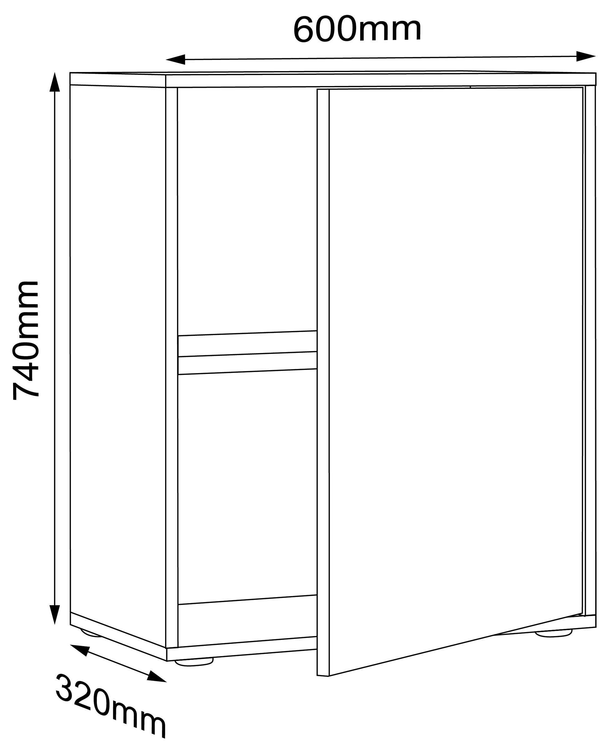 VCM Büroschrank Sideboard Salia 2fach B60  