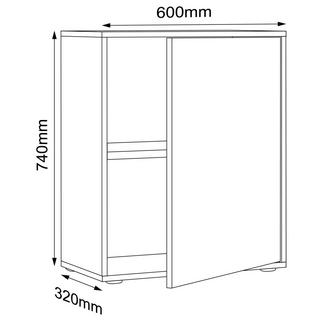 VCM Armoire de bureau Sideboard Salia 2x L60  