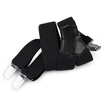 Hosenträger  Breit 3.5 cm mit sehr starken 4 Metall Clip Lang Einheitsgröße