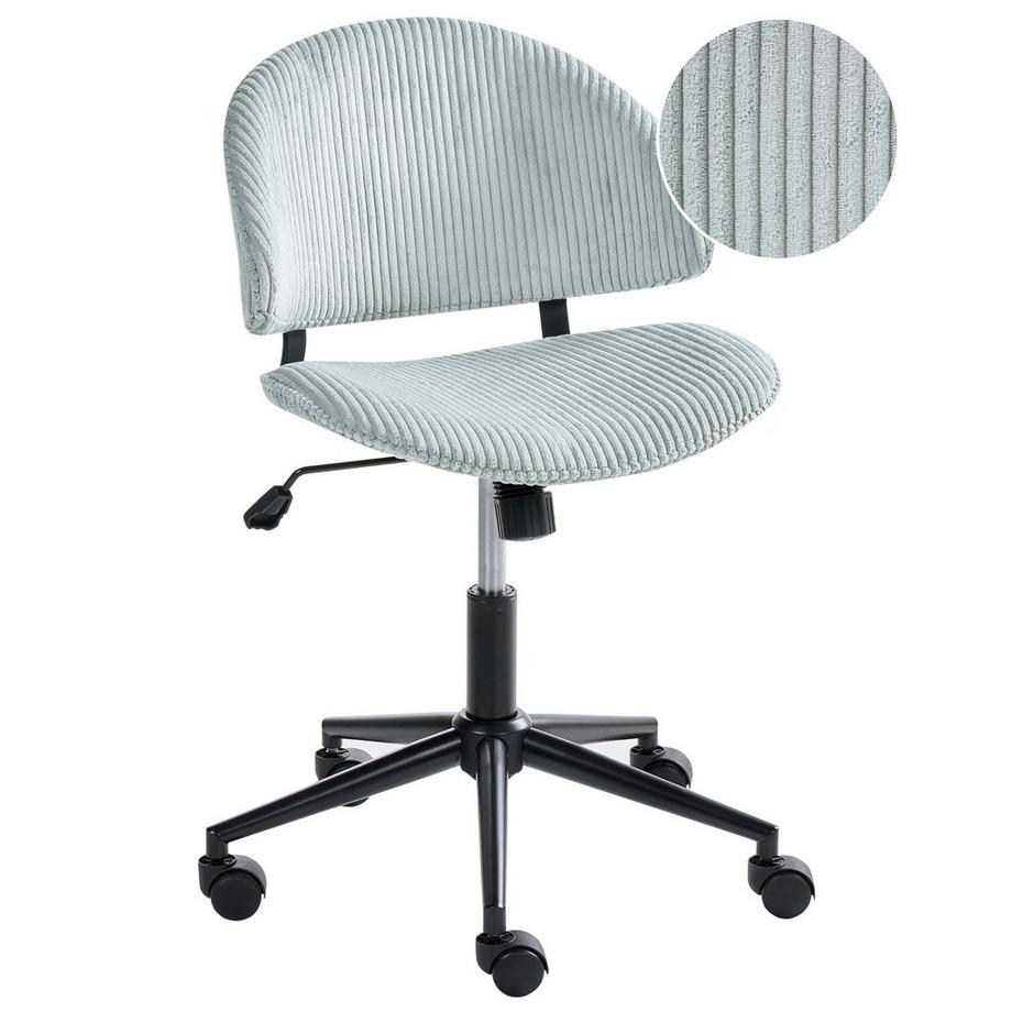 Chaise de bureau en Velours côtelé Moderne KIANA