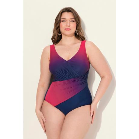 Ulla Popken  Maillot de bain à bonnets souples, dégradé de couleurs, matière recyclée 