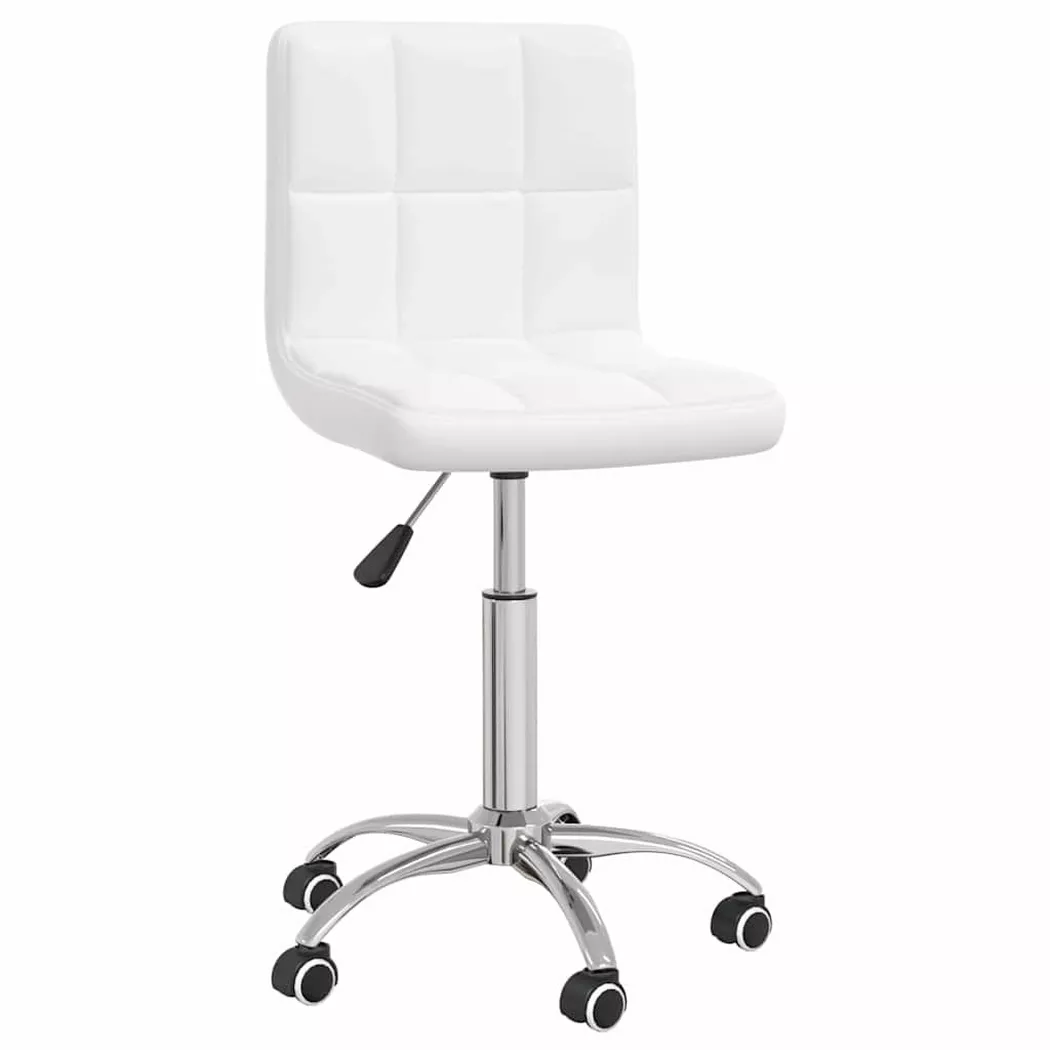 Chaise de bureau pivotante Blanc Similicuir Vidaxl