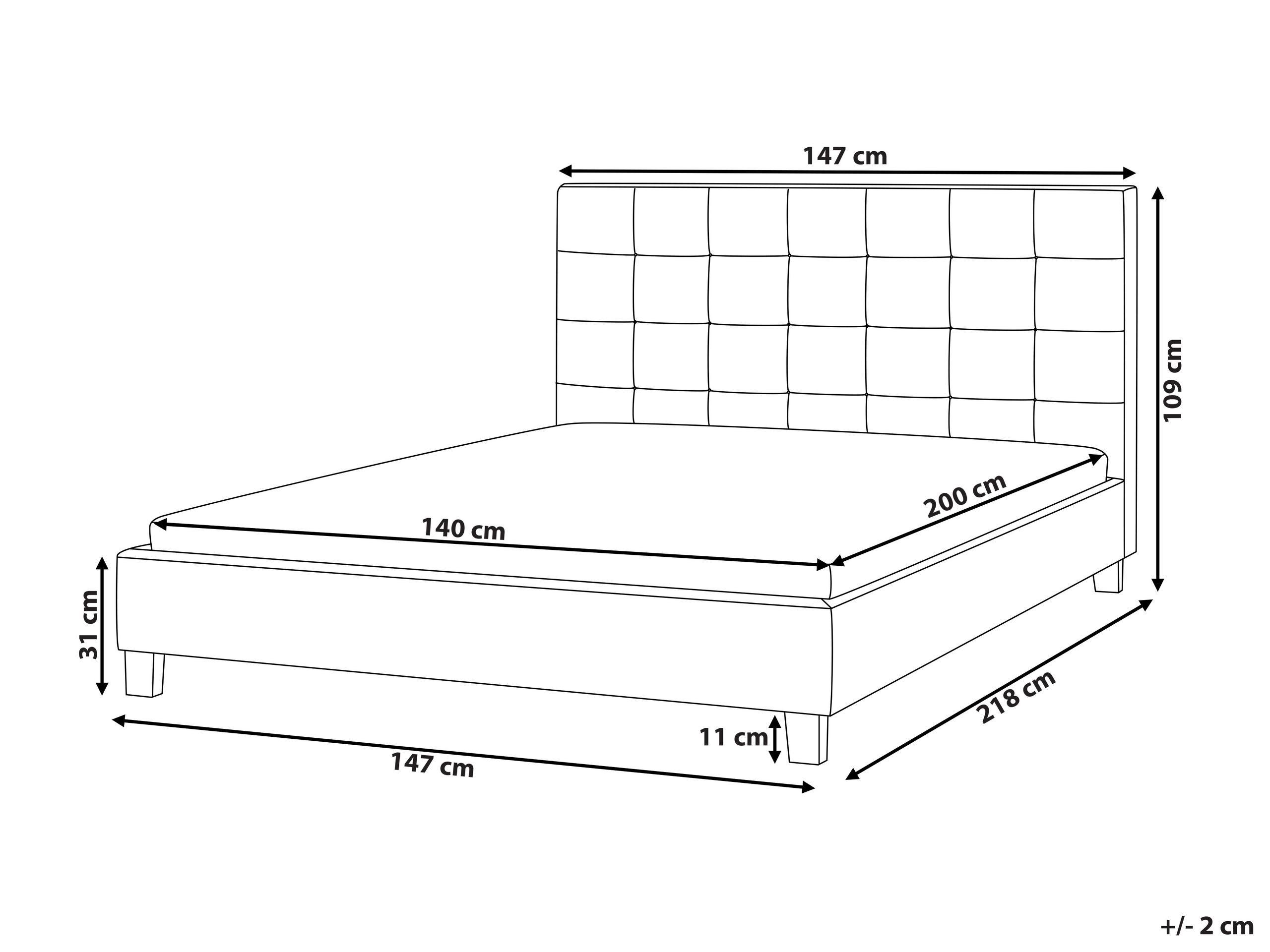 Beliani Letto con rete a doghe en Poliestere Glamour ROCHELLE  