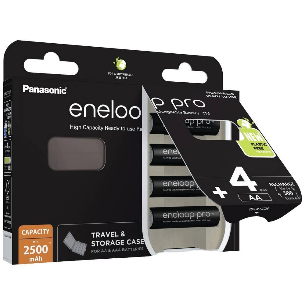 ENELOOP  Batteria ricaricabile Stilo (AA) NiMH 4 pz.   pro HR06 +Box 2500 mAh 