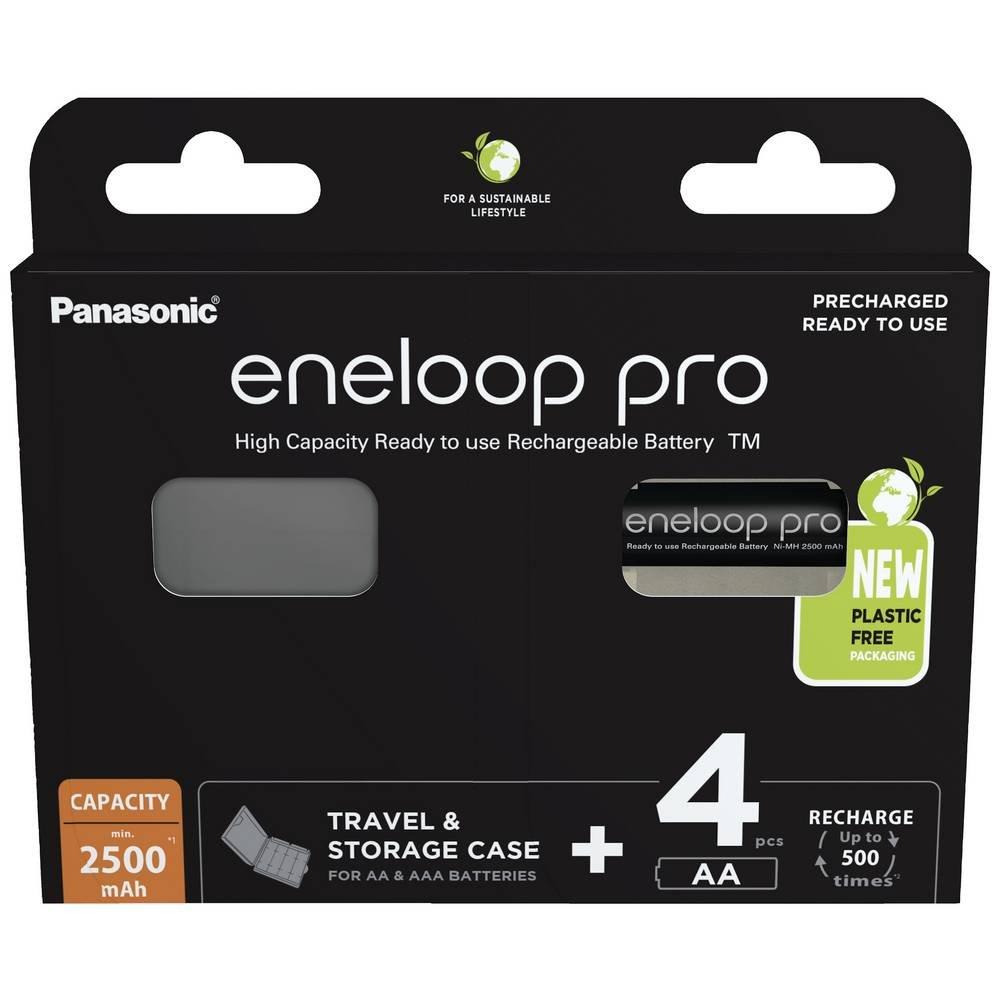 ENELOOP  Batteria ricaricabile Stilo (AA) NiMH 4 pz.   pro HR06 +Box 2500 mAh 