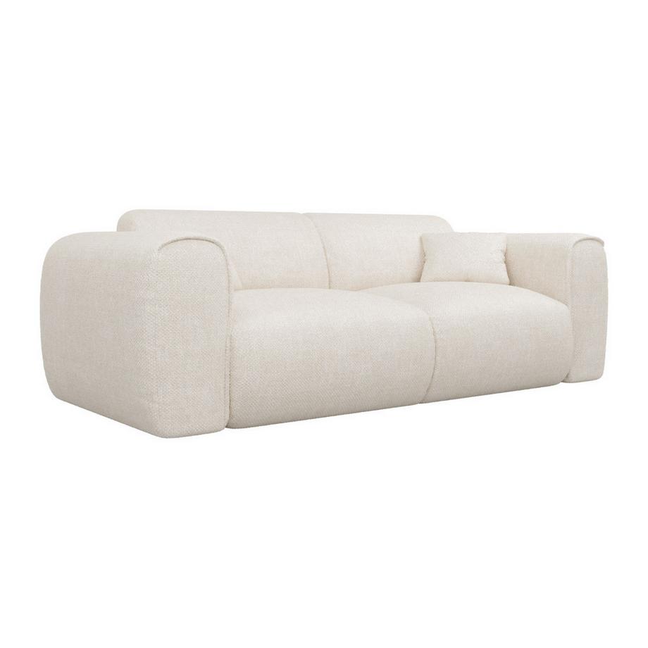 Vente-unique Canapé 3 places convertible express en tissu texturé beige POGNIA  