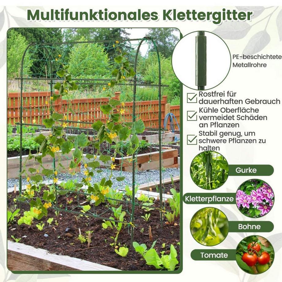 Northix Selbstbewässerndes Hochbeet mit Spalier & Wasserstandsanzeige & Entwässerungslöchern  